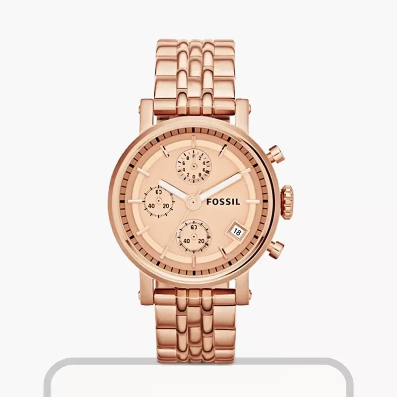 Fossil Boyfriend Chronograph Rose tone Ladies Watch- ES3380